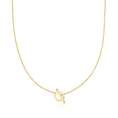 Rs Pure By Ross-simons Italian 14kt Yellow Gold Toggle Necklace In Multi