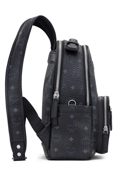 Mcm Stark 32 Visetos Coated Canvas Backpack In Black