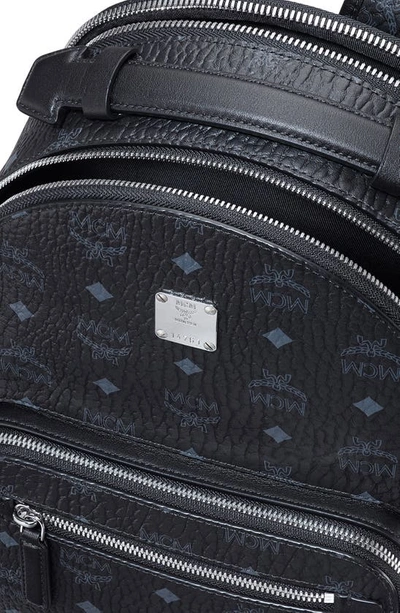 Mcm Stark 32 Visetos Coated Canvas Backpack In Black