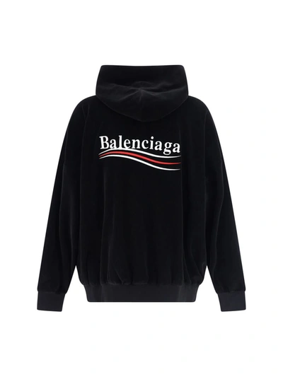 Shop Balenciaga Sweatshirts In Black/white