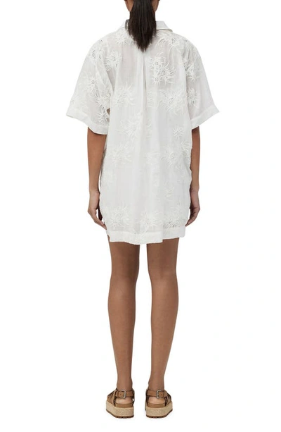 Rag & Bone Reed Embroidered Shirtdress In White