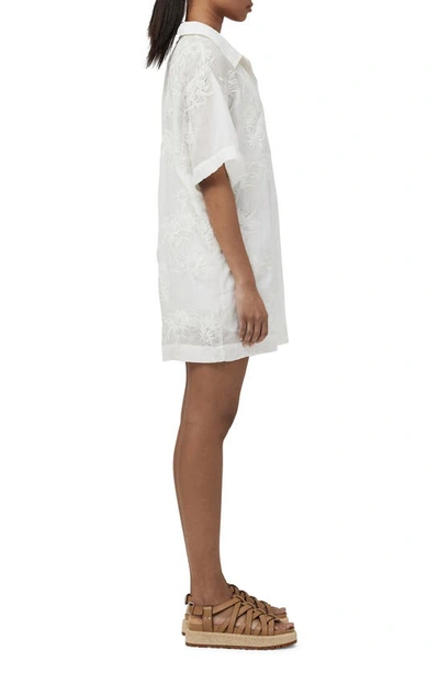 Rag & Bone Reed Embroidered Shirtdress In White