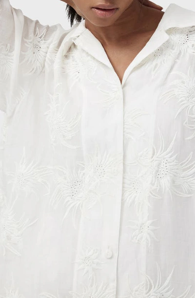 Rag & Bone Reed Embroidered Shirtdress In White