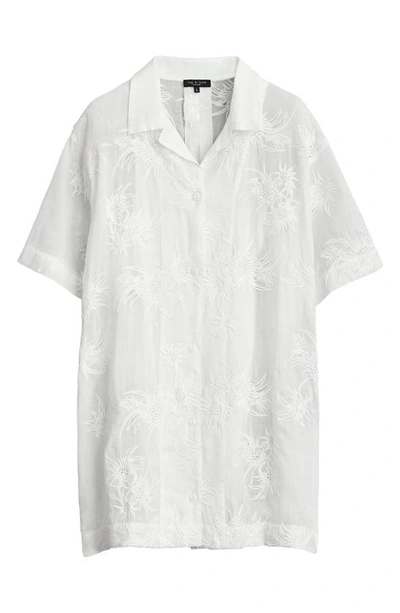 Shop Rag & Bone Reed Floral Embroidered Shirtdress In White