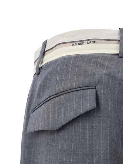 Shop Helmut Lang Pants In Grey Melange