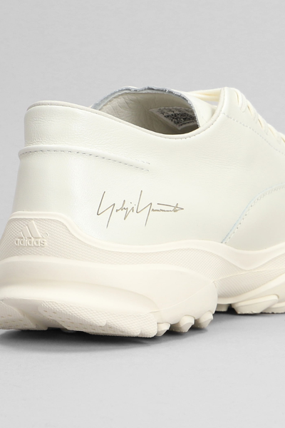Shop Y-3 Gsg9 Low Sneakers In Beige Leather
