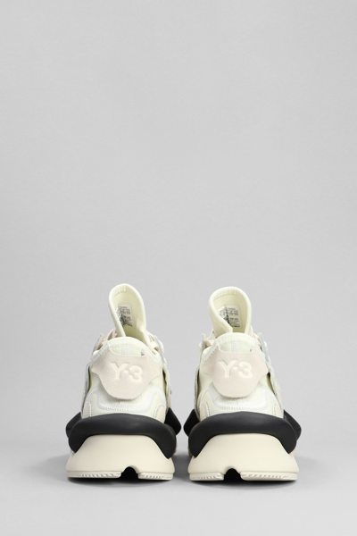 Shop Y-3 Kaiwa Sneakers In Beige Leather