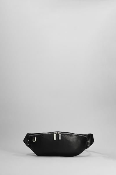 Shop Rick Owens Geo Bumbag Waist Bag In Black Leather