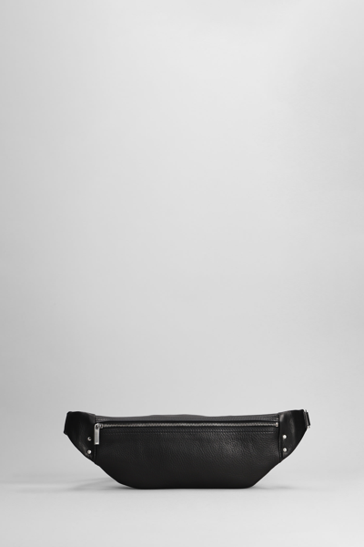 Shop Rick Owens Geo Bumbag Waist Bag In Black Leather