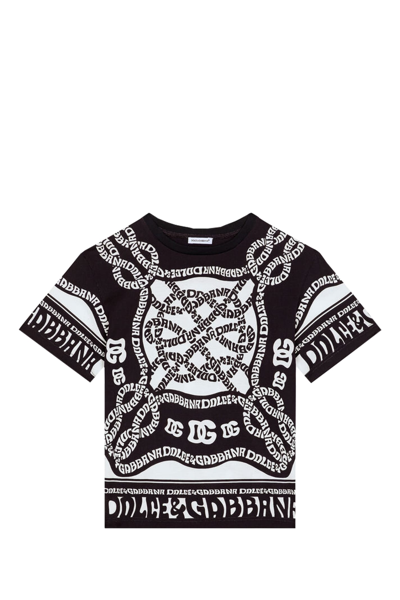 Shop Dolce & Gabbana Marine Print Jersey T-shirt In Multicolor