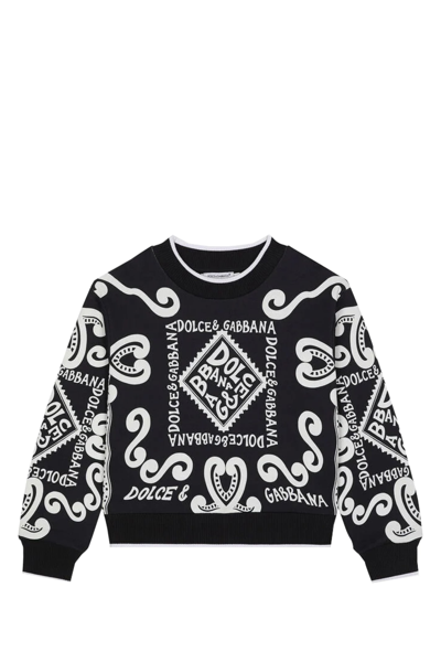 Shop Dolce & Gabbana Marine Print Jersey Sweatshirt In Multicolor