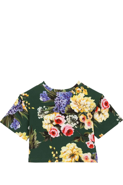 Shop Dolce & Gabbana T-shirt With Garden Print In Multicolor