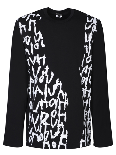 Shop Comme Des Garçons Homme Deux All-over Print Black T-shirt