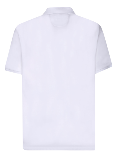 Shop Ferrari Cotton Piquã© White Polo Shirt