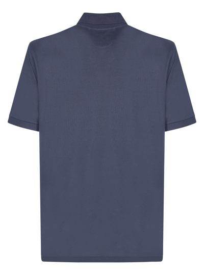 Shop Ferrari Cotton Piquã© Blue Polo Shirt