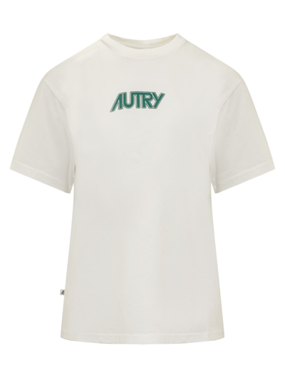 Shop Autry T-shirt With Logo In Apparel White