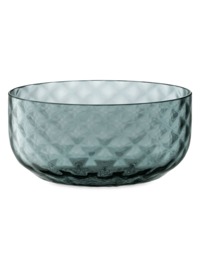 Shop Lsa Dapple Glass Bowl In Water Blue