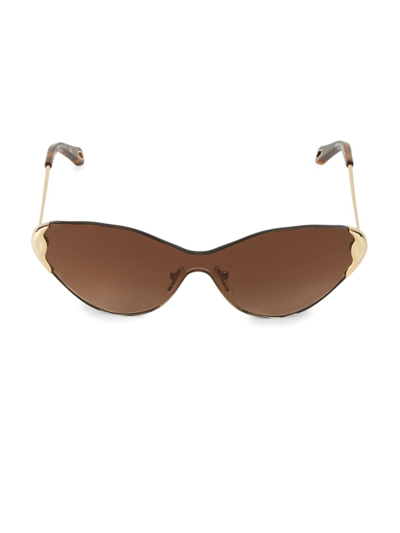 Shop Chloé Women's Curtis 60mm Cat Eye Sunglasses In Gold Gradient Brown