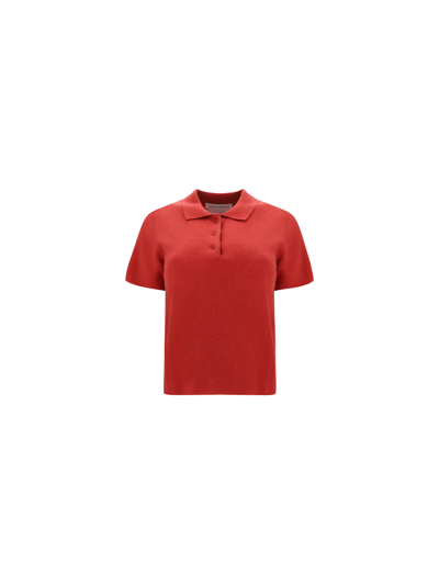 Shop Extreme Cashmere Polo Shirt In Berry