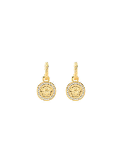 Shop Versace Earrings In White Gold