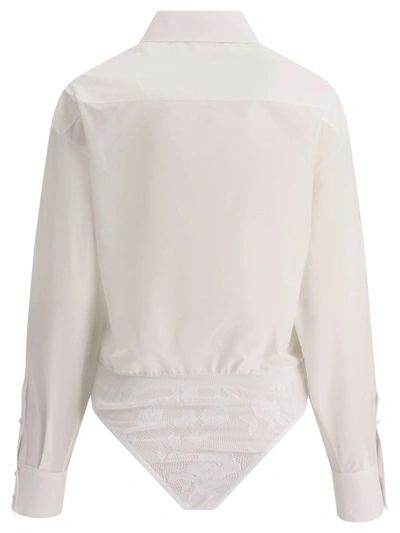 Shop Alaïa Poplin Body-shirt In White