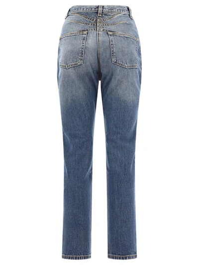 Shop Alaïa Straight-leg Jeans In Blue