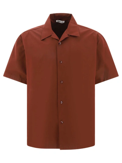 Shop Jil Sander Poplin Shirt In Brown