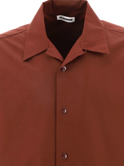 Shop Jil Sander Poplin Shirt In Brown