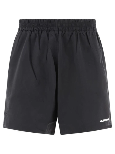 Shop Jil Sander Shorts In Technical Fabric In Black
