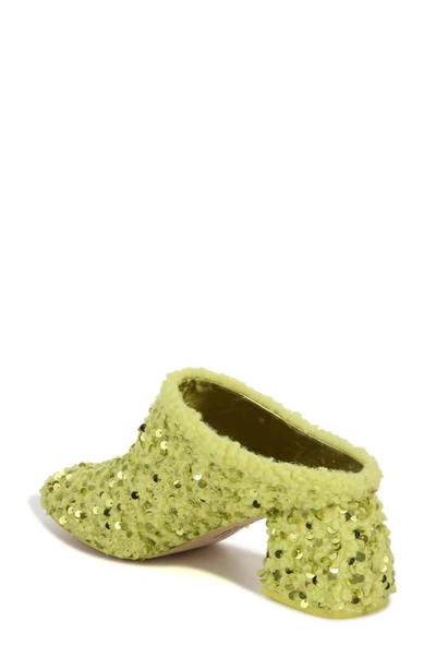 Circus Ny Orin Sequin Mule In Acid Lime