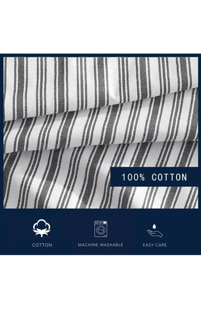 Shop Nautica Coleridge Stripe Duvet Cover In Charcoal