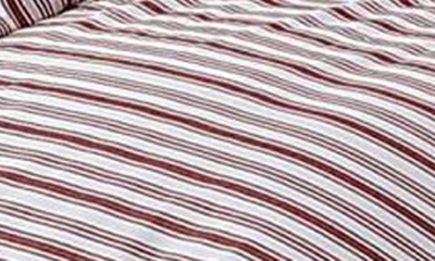 Shop Nautica Coleridge Stripe Duvet Cover In Red