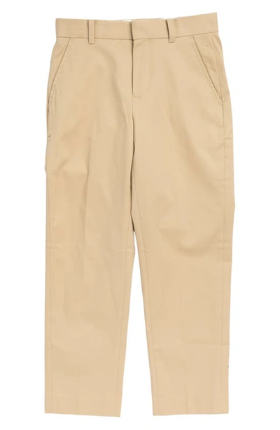 Shop Tommy Hilfiger Kids' Fine Twill Chino Pants In Med Khaki
