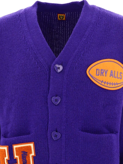 Shop Human Made "low Gauge" Cardigan In Purple