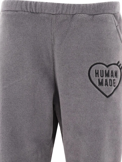 Shop Human Made Fleece Joggers In Grey