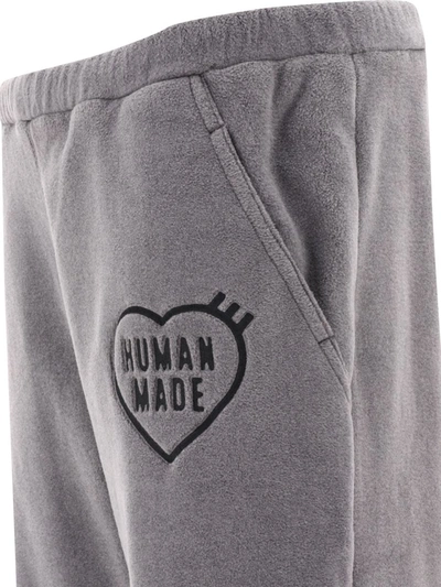 Shop Human Made Fleece Joggers In Grey