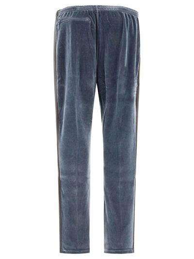 Shop Needles Velour Track Trousers In Blue