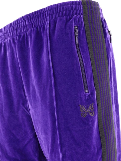 Shop Needles Velour Track Trousers In Purple