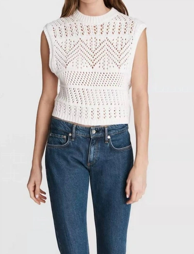 Rag & Bone Renee Sleeveless Crew In Ivory In Multi