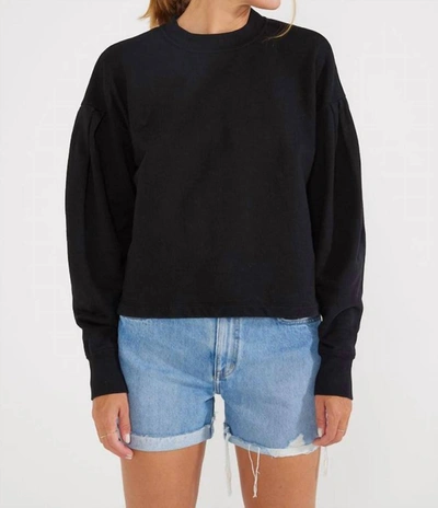Shop Etica Jael Pleat Sleeve Sweatshirt In Black Beauty