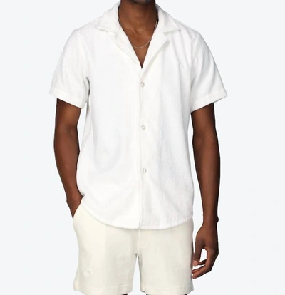 Shop Oas Men's Cuba Terry Shirt In White