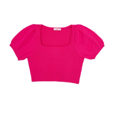 Shop 8apart Women Macy Puff Sleeve Sweater In Pink