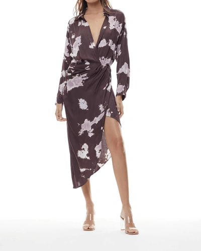 Shop Young Fabulous & Broke Aimee Dress In Elderberry Crystal Wash In Multi