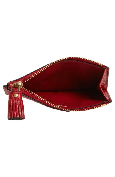 Shop Anya Hindmarch Coca-cola® Embossed Leather Zip Card Case In Red