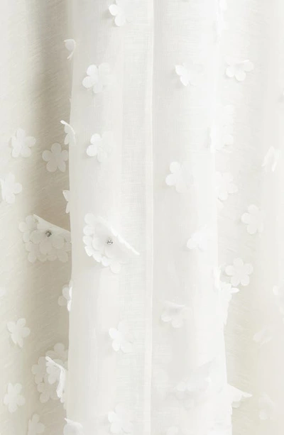 Shop Zimmermann Matchmaker Floral Appliqué Linen & Silk Organza Skirt In Ivory