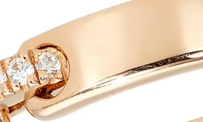 Courbet Celeste Lab Created Diamond Linked Wedding Band In Rose Gold