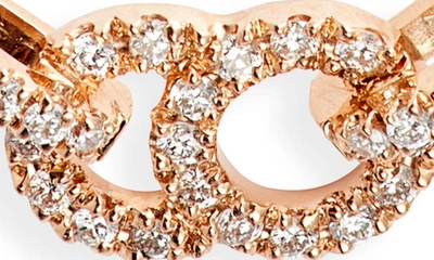 Shop Courbet Celeste Interlocking Lab Created Diamond Pendant Necklace In Rose Gold