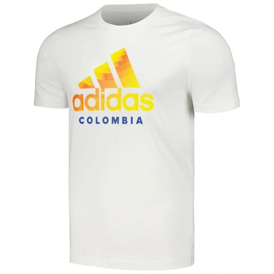 Shop Adidas Originals Adidas  White Colombia National Team 2024 Dna T-shirt