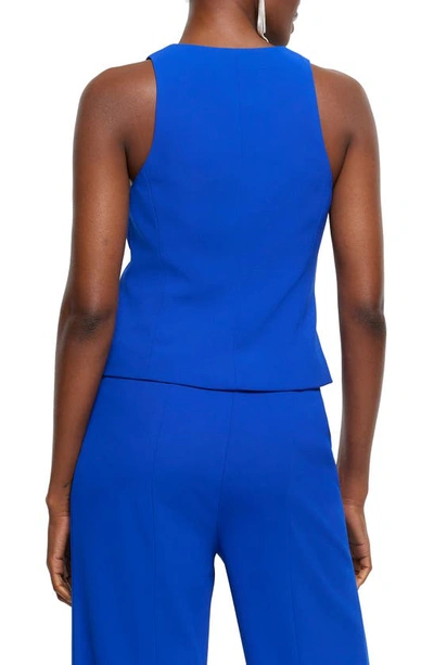 Shop River Island Button-up Waistcoat In Blue