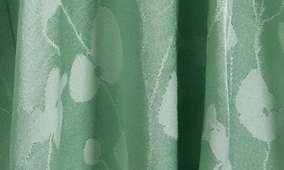 Shop River Island Floral Jacquard Long Sleeve Midi Dress In Green